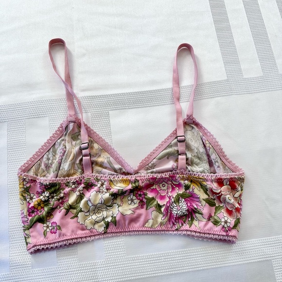 Spell designs, blue skies, pink floral bralette in Candy. Bra. Size large. - Picture 7 of 9